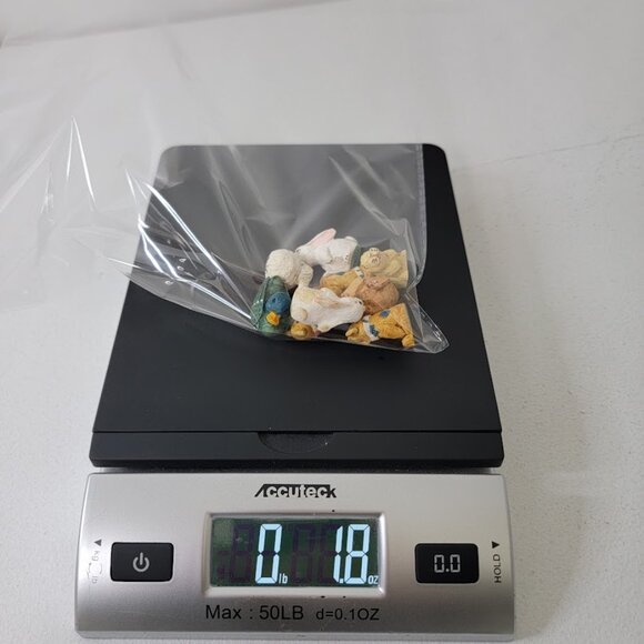 Vintage Peter Fagan Hand Painted 9 Miniature Figures Bunny Teddy Bear Duck Sheep - Picture 9 of 9